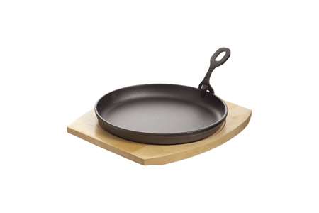 ASSIETTE FONTE 22CM SUR PLANCHE AVEC POIGNEE DETACHABLE