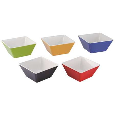 RAMEQUIN CARRE 17.5CM MELAMINE 1500ML NOIR ET BLANC