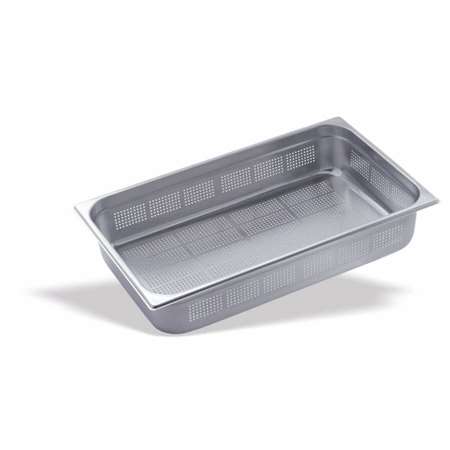 BAC GASTRO 1/1 PERFORE H100MM INOX