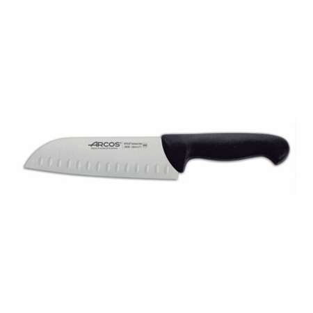 COUTEAU SANTOKU ALVEOLE 180 MM SERIE 2900 NOIR