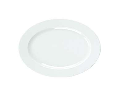 ASSIETTE OVALE 30 CM PORCELAINE