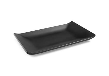 ASSIETTE RECTANGULAIRE SUSHI 23X14X2.5CM NOIR MELAMINE