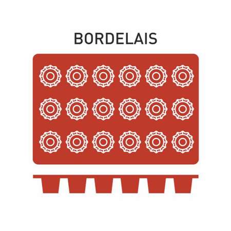 MOULE BORDELAIS Ø3.5CM 180X300MM 18 PIECES