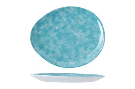 ASSIETTE STREETFOOD AZZURRO 20X16.7CM MELAMINE