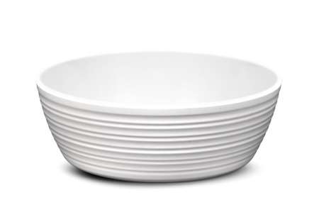 BOL/SALADIER Ø20XH.7CM BIANCA ONDULE MELAMINE