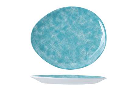 ASSIETTE 27.5X23XH.2.2CM STREETFOOD GO AZZURRO MELAMINE