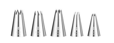 DOUILLES DENTELE Ø6-8-10-12-14CM INOX SET5