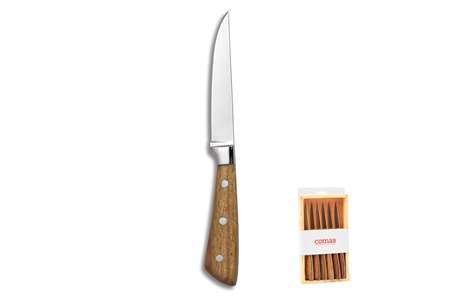 COUTEAU A STEAK MONTBLANC EN BOIS COFFRET