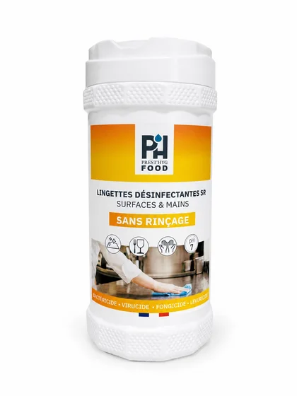 Boîte de lingettes désinfectantes sans rinçage Prest'Hyg.