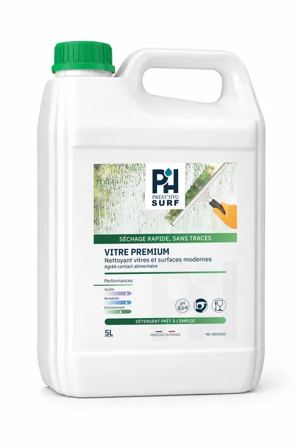 Bidon Prest'Hyg Vitre Premium, 5 litres.