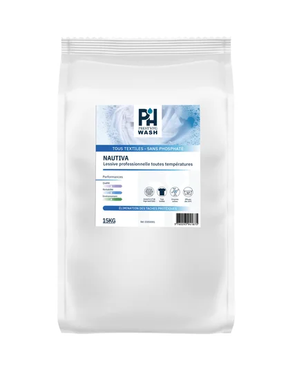 Sac de lessive professionnelle Prest'Hyg, 15 kg.